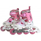 Kinder Inliner Skates ABEC-7 pink/weiß Größe:32-35 M.