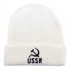 Wintermütze weiß "USSR" 