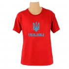 T-Shirt mit Schriftzug in englisch: UKRAINE / rot