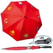 Regenschirm "UdSSR´s Wappen" mit LED- Licht, rot
