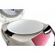 Multikocher "Smart Koch" , 36 funktionen, 5 L weiß/rot + Topf mit Glasdeckel für Multikocher, 5L, keramikbeschichtet