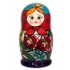 Steckpuppe "Majdanovskaja" 5 Puppen blau-rot