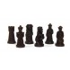 Schachspiel Set Holzbox ca. 26x25x6,5 cm mit 32 Chinesische Spielfiguren, rot 