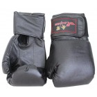Боксерские перчатки из искусственной кожи черные 