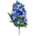 Букет из искусственных цветов бело-синий BL-18406