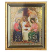 Икона "Святая Троица" пластиковая рамка 14 x 12 см 