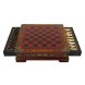 Шахматный набор ручной работы, деревянный ящик 26x25x6,5 см с 32 китайскими фигурами, красный